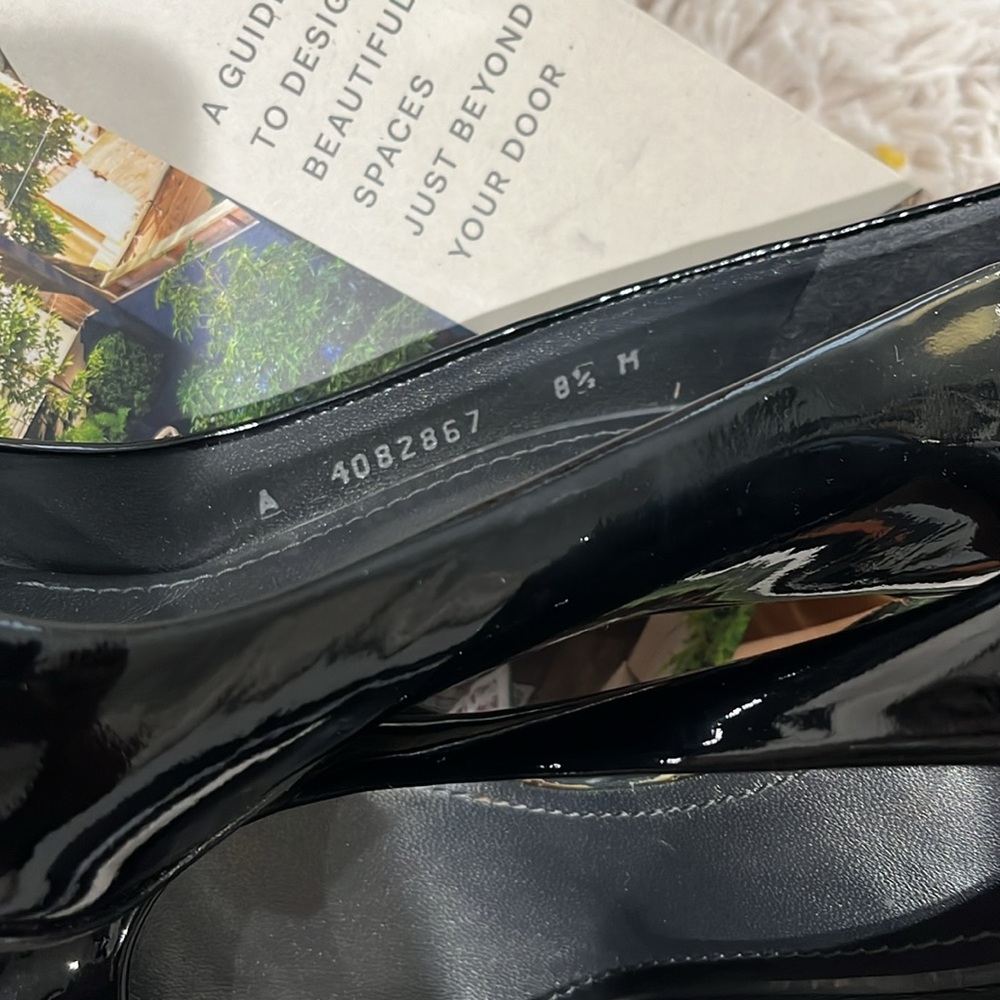 Stuart Weitzman | Black Patent Open Toe Pumps - image 7